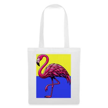 Flamingo - Stoffbeutel - Weiß - Vorne