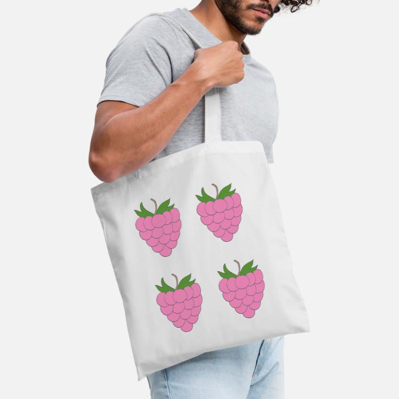 Raspberry Double Cluster Pattern Tote Bag
