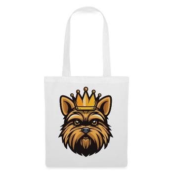 Yorkshire Terrier Hund Krone - Stoffbeutel - Weiß - Vorne