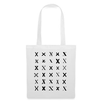 Typography X monogram letter mosaic design - Tote Bag - white - Front