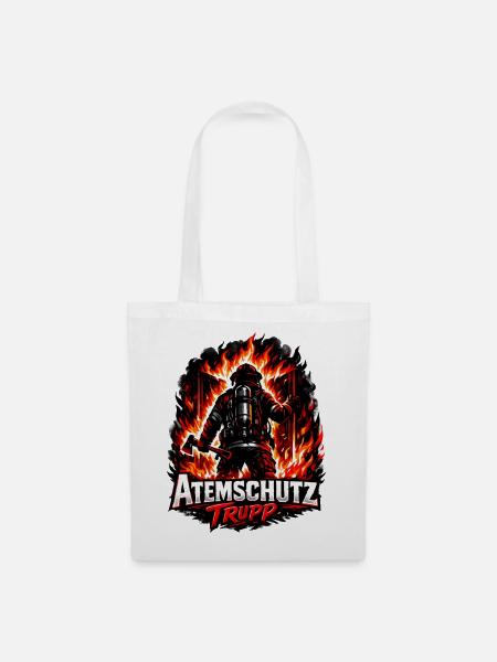 Atemschutzhelden Flammenlogo - Stoffbeutel - Weiß