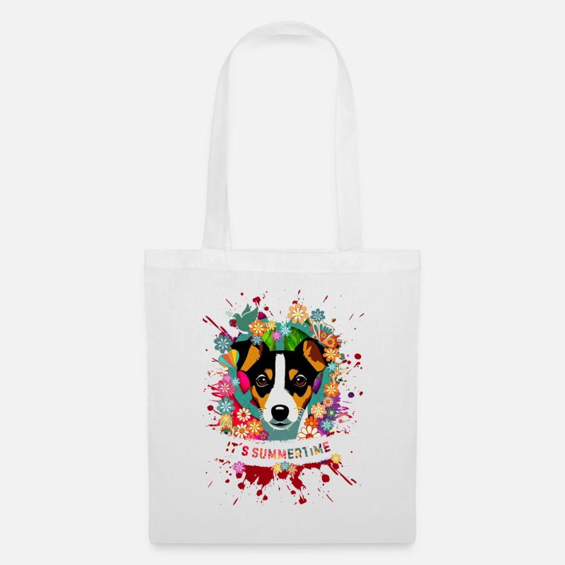 Pop Vintage Hippie - Stoffbeutel - Weiß
