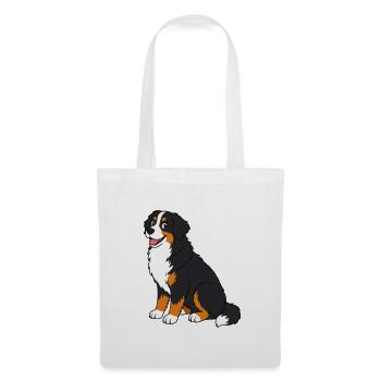 Cheerful Saint Bernard dog in cartoon style - Tote Bag - white - Front