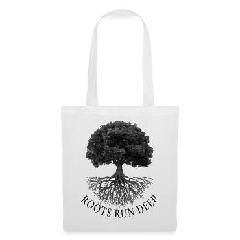 Roots Run Deep – Baum mit Wurzeln - Stoffbeutel - Weiß - Vorne
