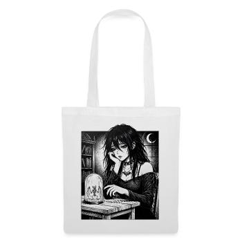 Gothic night owl in a glass - Tote Bag - white - Front