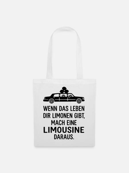 Wenn das Leben dir Zitronen Limonen gibt - Stoffbeutel - Weiß