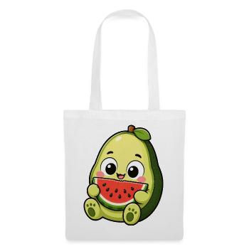 Avocado Wassermelone Süßer Sommer Cartoon - Stoffbeutel - Weiß - Vorne