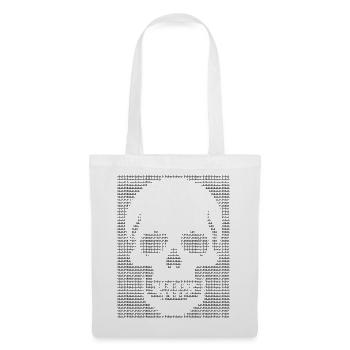 Skull ASCII-Kunstdesign - Stoffbeutel - Weiß - Vorne