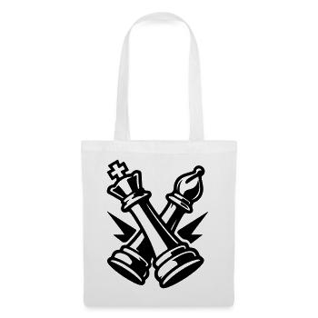 Schach Figuren - Stoffbeutel - Weiß - Vorne