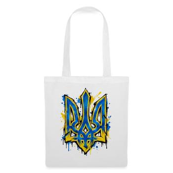 Ukraine - Coat of Arms - Wappen - Kiew - Stoffbeutel - Weiß - Vorne
