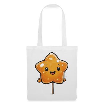 Kawaii Stern-Lutscher - Stoffbeutel - Weiß - Vorne