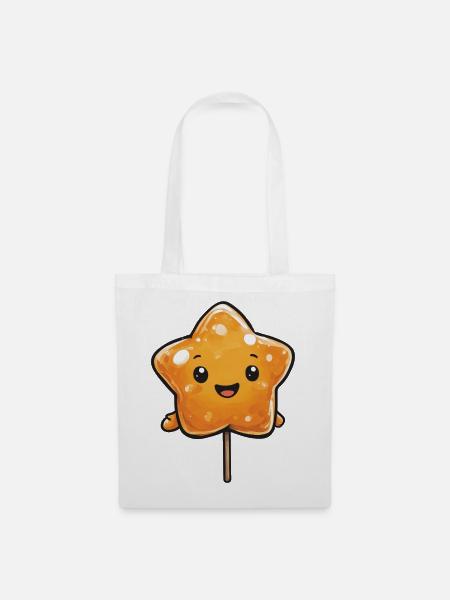 Kawaii Stern-Lutscher - Stoffbeutel - Weiß