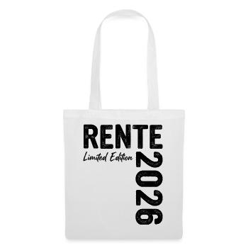 Rente 2026 Limited Edition Ruhestand - Stoffbeutel - Weiß - Vorne
