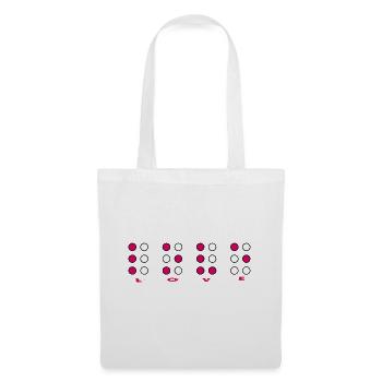 blindenschrift blind love liebe - Stoffbeutel - Weiß - Vorne