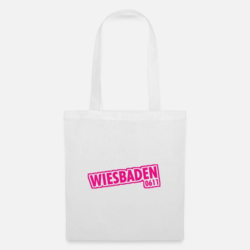 Wiesbaden 0611 Vorwahl - Stoffbeutel - Weiß