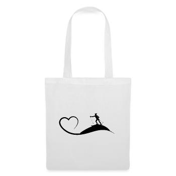 Heart and Skiing - - Tote Bag - white - Front