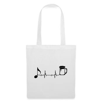 Heartbeat Beer and Music - - Tote Bag - white - Front