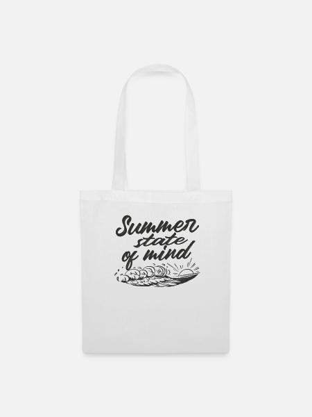 Sommerstimmung Urlaub Sommergeschenk Waves - Stoffbeutel - Weiß