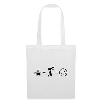 Café Smile Face et astronomie - - Sac en tissu - blanc - Devant