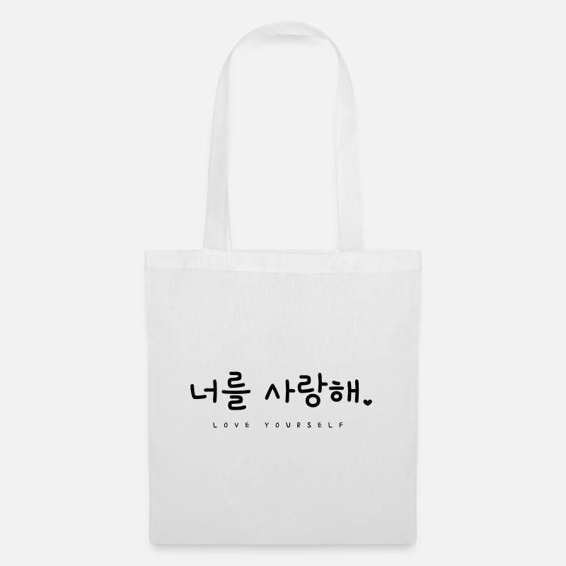 Love yourself - Koreanischer Pop - K-Pop - Stoffbeutel - Weiß
