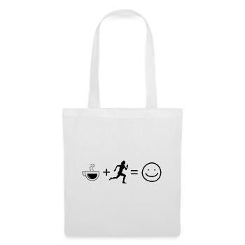 Kaffee Smile Face und laufend 1 - - Stoffbeutel - Weiß - Vorne