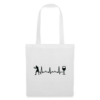 Boîtes à vin Heartbeat - BO - Sac en tissu - blanc - Devant
