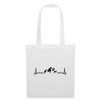 Heartbeat Montagne et Cheval - (2) - Sac en tissu - blanc - Devant