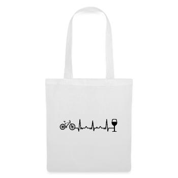 Heartbeat Wine and Ebike - - Tote Bag - white - Front