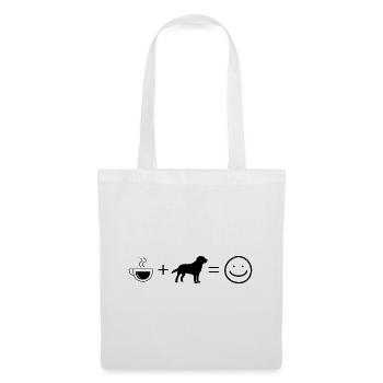 Coffee Smile Face and Dog - - Tote Bag - white - Front