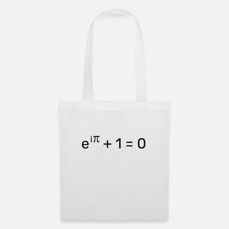 e^i pi + 1 = 0 - Eulersche Identität Geschenkidee - Stoffbeutel - Weiß