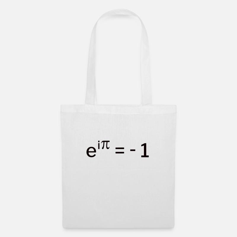 e^i pi + = -1 - Eulersche Identität Geschenkidee - Stoffbeutel - Weiß