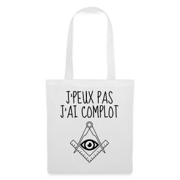 J'peux pas J'ai complot - Sac en tissu - blanc - Devant