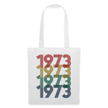 Cool Retro 1973, 50 ans, cadeau de 50e anniversaire - Sac en tissu - blanc - Devant
