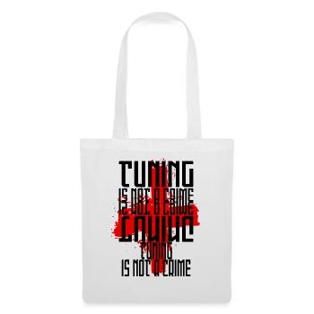 TUGEMA Tuning is not crime - Stoffbeutel - Weiß - Vorne