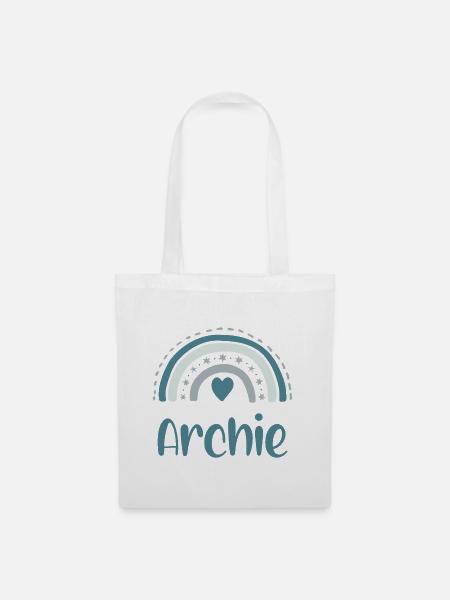 Archie Name Rainbow - Stoffbeutel - Weiß