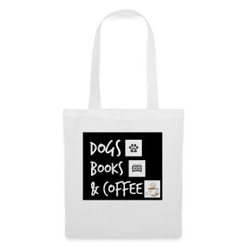 Dogs, books & coffee - Stoffbeutel - Weiß - Vorne