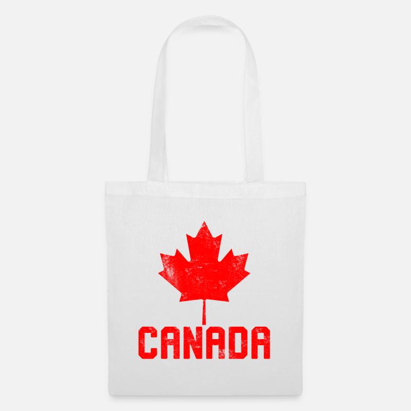 Maple Leaf Flag Canada - Tote Bag - white