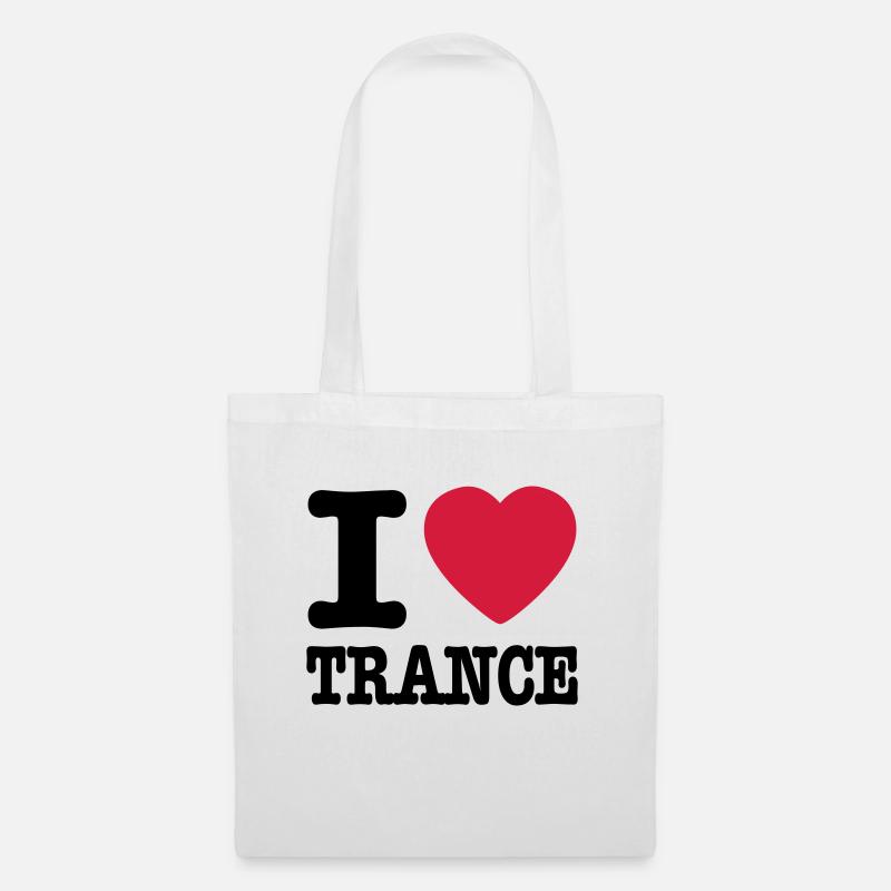 I love trance / I heart trance - Stoffbeutel - Weiß