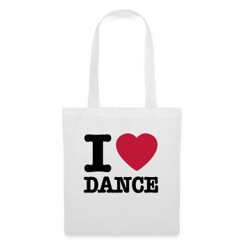 I love dance / I heart dance - Sac en tissu - blanc - Devant