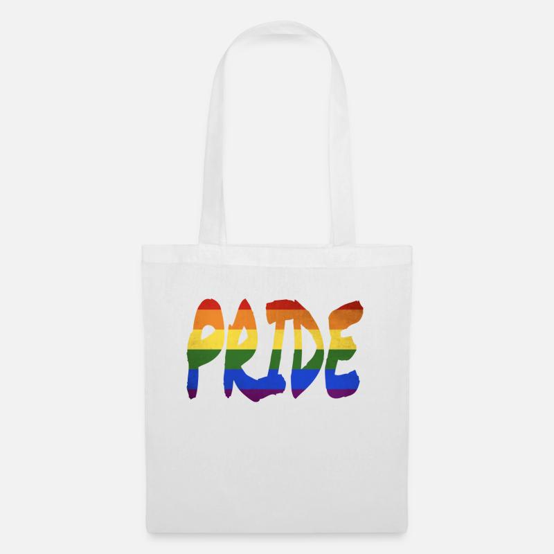 LGBT+ Pride Schriftzug - Stoffbeutel - Weiß
