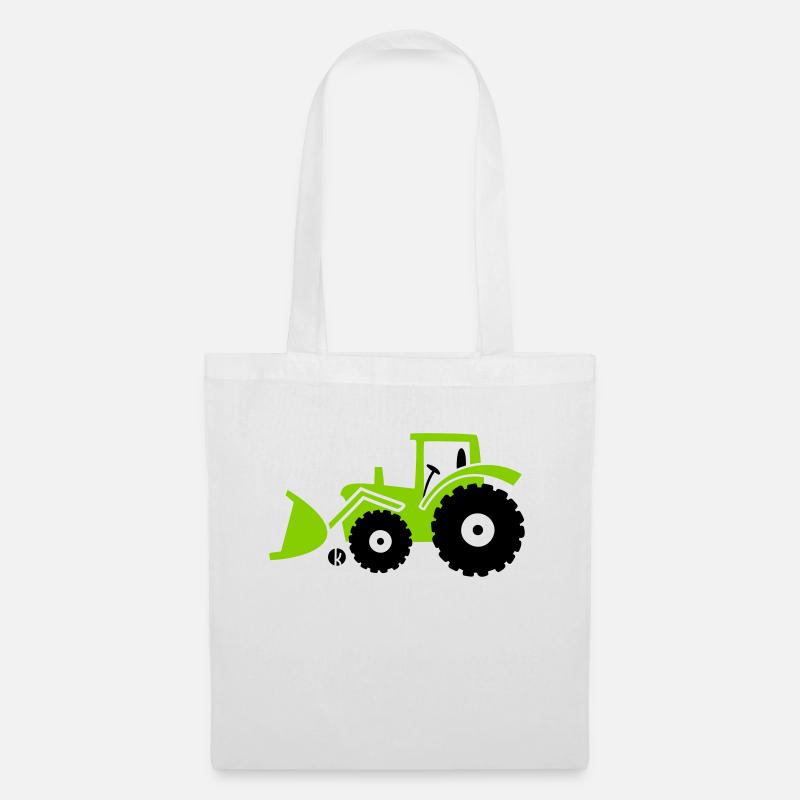 Tractor front loader Bulldog wheel loader with - Tote Bag - white