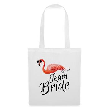 Équipe de mariée flamant rose enterrement de vie de garçon mariage mariage groupe chemise 2 - Sac en tissu - blanc - Devant