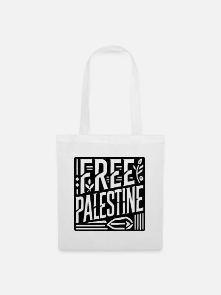 Free palestine - Stoffbeutel - Weiß