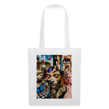 Surreal Collage Portrait - Tote Bag - white - Front
