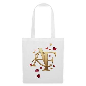 Gold Monogram AE with Hearts - Tote Bag - white - Front