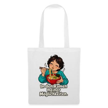 Ramen-Wortspiel – Frau - Stoffbeutel - Weiß - Vorne