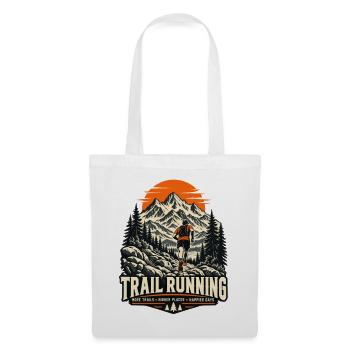 Trailrunning – Berge und Wege - Stoffbeutel - Weiß - Vorne