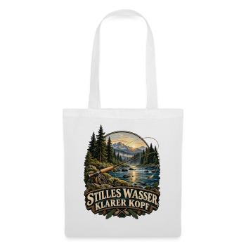 Stilles Wasser, klarer Kopf - Stoffbeutel - Weiß - Vorne