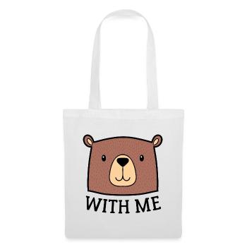 Ours avec moi - Sac en tissu - blanc - Devant