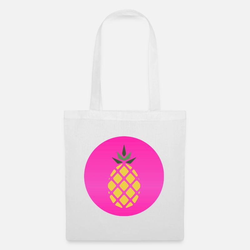 Ananas - Stoffbeutel - Weiß